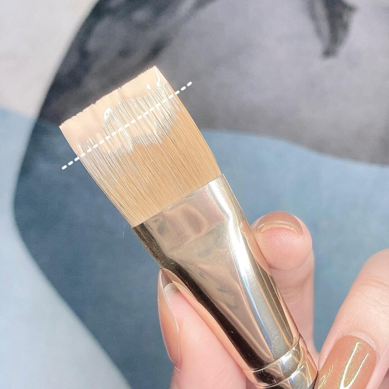 Black Makeup Brushes Flat Top Foundation Brush Flawless Face Brush Repair Brush Contour Brush skirtas skystai kreminei pudrai BB kremui