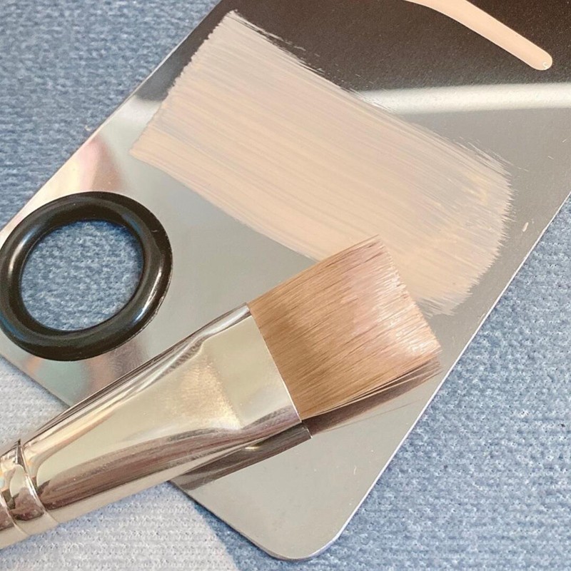 Black Makeup Brushes Flat Top Foundation Brush Flawless Face Brush Repair Brush Contour Brush skirtas skystai kreminei pudrai BB kremui