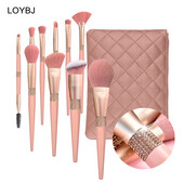 LOYBJ 10db gyémánt sminkecset szett Kozmetika Blending Tool Púder Alapozó Pirosító Highlight Eyeshadow Szemöldök Szempillakefe