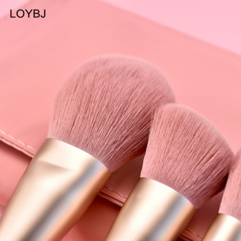 LOYBJ 10 τμχ Diamond Brushes Makeup Set Cosmetics Blending Tool Powder Foundation Blush Highlight Σκιά ματιών Πινέλο βλεφαρίδων φρυδιών