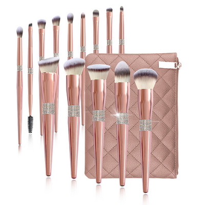 LOYBJ 10db gyémánt sminkecset szett Kozmetika Blending Tool Púder Alapozó Pirosító Highlight Eyeshadow Szemöldök Szempillakefe