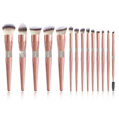 LOYBJ 10db gyémánt sminkecset szett Kozmetika Blending Tool Púder Alapozó Pirosító Highlight Eyeshadow Szemöldök Szempillakefe