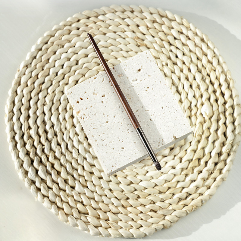 OVW Păr de capră Perie de umbrire mică de precizie creion natural Creion 1 buc Pensule de machiaj pentru detalii Instrumente kist' dlya teney