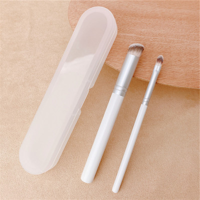 Set de pensule de machiaj pentru corector alb LOYBJ, fond de ten cu pudră cosmetică profesională, perie portabilă pentru corector pentru detaliu pentru față cu cutie