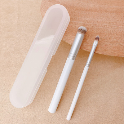 Set de pensule de machiaj pentru corector alb LOYBJ, fond de ten cu pudră cosmetică profesională, perie portabilă pentru corector pentru detaliu pentru față cu cutie
