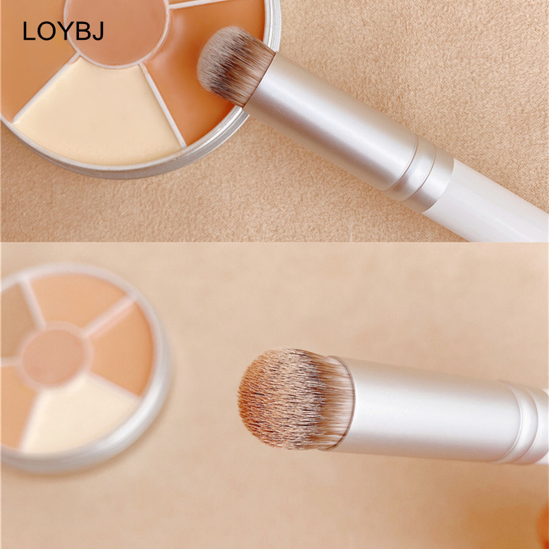 Set de pensule de machiaj pentru corector alb LOYBJ, fond de ten cu pudră cosmetică profesională, perie portabilă pentru corector pentru detaliu pentru față cu cutie