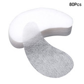 80 buc Tehnologie de mătase de unică folosință pentru mască cosmetică pentru ochi, foaie de hârtie, instrumente ultra-subțiri pentru salonul de frumusețe pentru îngrijirea ochilor