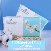 100 lehte ühekordselt kasutatavad näorätikud puhastav puuvillane kude, pehme paksendatud kuiv salvrätik korduvkasutatavad meigieemaldusrätikud nahahoolduseks