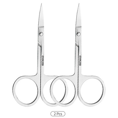 Foarfecă pentru sprâncene Trimmer pentru sprâncene Gene pentru nas Foarfecă pentru păr din oțel inoxidabil Foarfecă pentru manichiură Cutter Machiaj unghii