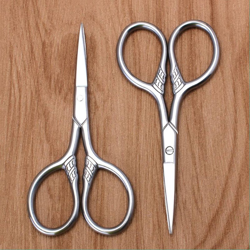 1 buc foarfece pentru păr barba mustață bărbați femei foarfece pentru păr facial din oțel inoxidabil foarfece pentru manichiură trimmer barbă instrumente de frumusețe