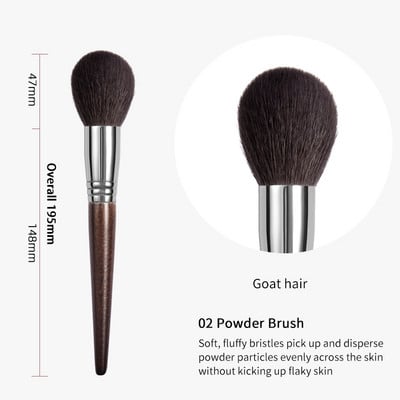 OVW 1PC perie pentru pudră din păr de capră Setare generală Set de perii de machiaj pentru corector de contururi, pudră naturală profesională