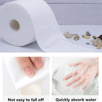1 Roll Πετσέτα προσώπου μίας χρήσης Μη υφαντό στεγνό υγρό μαντηλάκι περιποίησης δέρματος Μαντηλάκια αφαίρεσης βαμβακερών μαξιλαριών καθαρισμού προσώπου Χαρτί σε ρολό
