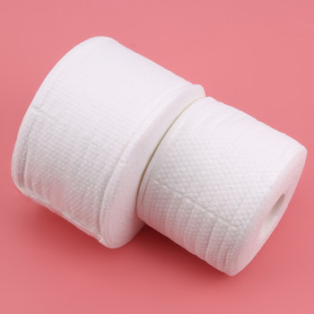 1 ролка кърпа за лице за еднократна употреба Нетъкана суха влажна кърпа Грижа за кожата Кърпички за премахване на грим Памучен тампон Почистваща ролка за лице