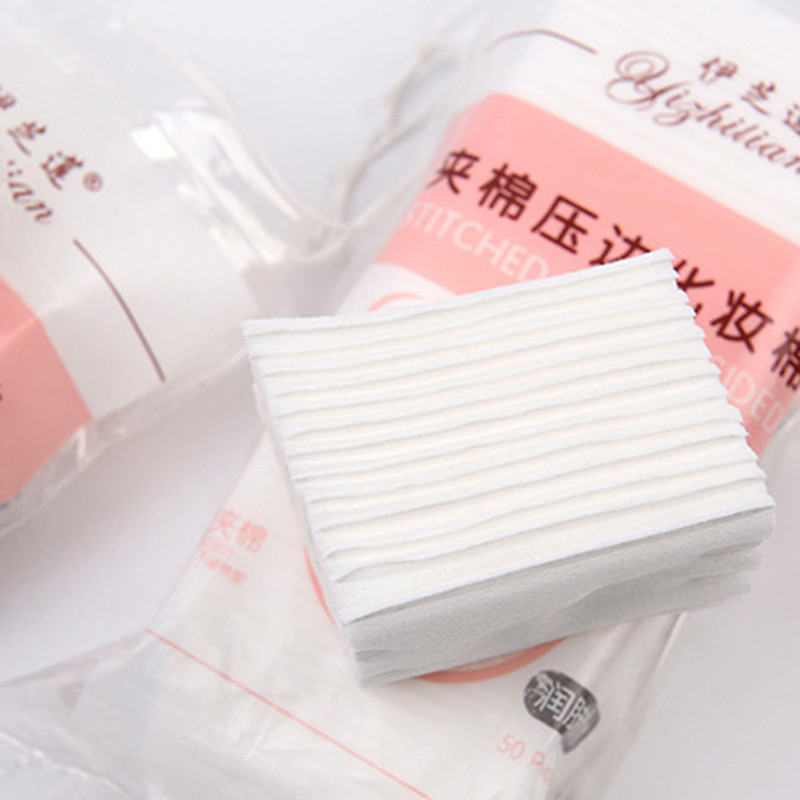 50 buc/pachet Tampoane faciale din bumbac organic Curățarea feței Dispozitiv pentru îndepărtarea ojei pentru țesut cosmetic Machiaj Frumusețe Instrumente de îngrijire a pielii