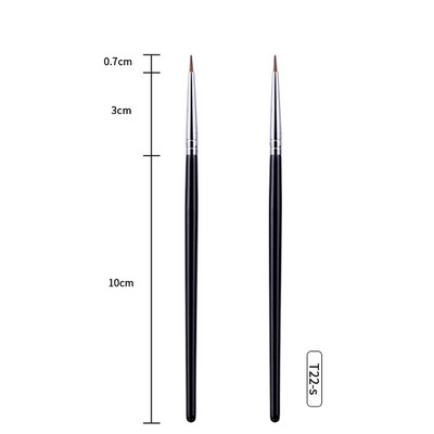 Lucky-Girls 2 buc. Pensule fină pentru eyeliner, gel lichid, perie de machiaj, perie de precizie, lungă, pentru creion de ochi, perie profesională