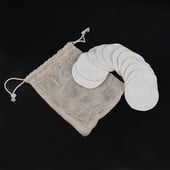 12 bucăți/set tampoane reutilizabile din fibră de bambus, lavabile, rotunde, pentru îndepărtarea machiajului, tampoane de bumbac, instrument pentru curățarea feței.