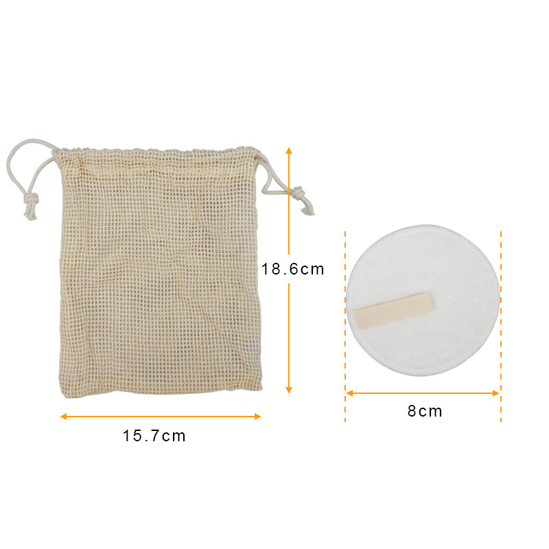 12 bucăți/set tampoane reutilizabile din fibră de bambus, lavabile, rotunde, pentru îndepărtarea machiajului, tampoane de bumbac, instrument pentru curățarea feței.