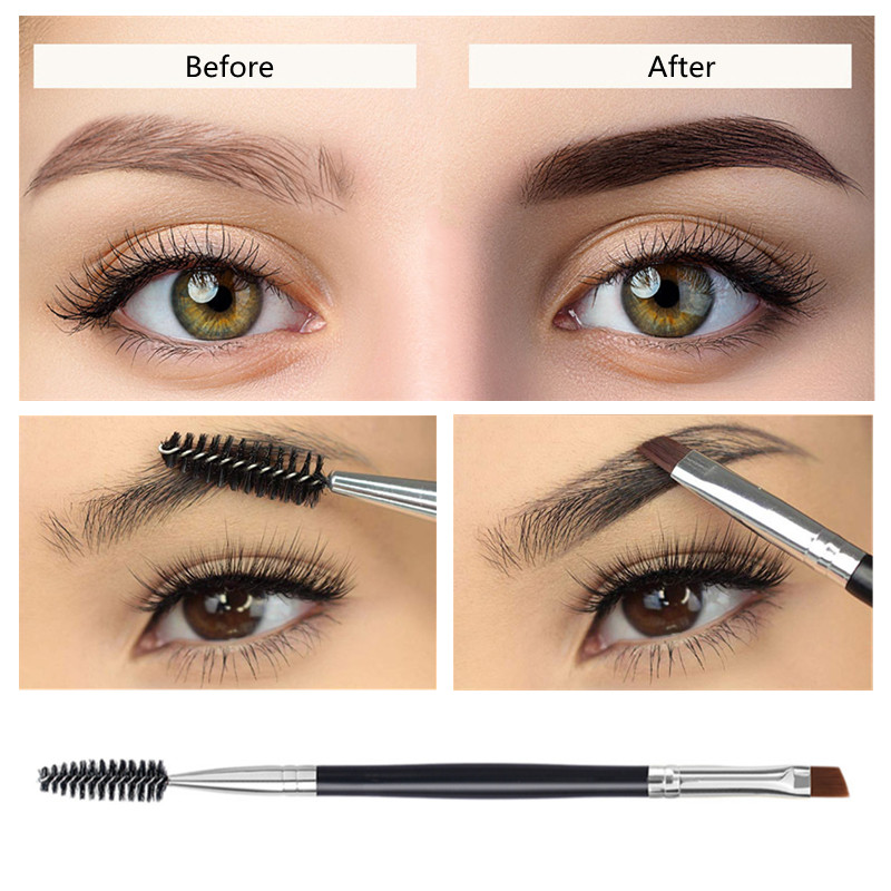 LOYBJ 5/10/20/50 vnt Antakių šepetėlis Dvi galvutė Antakių šukos Blakstienų Kosmetika Makiažo šepetėliai Profesionalūs antakiai Grožio įrankiai