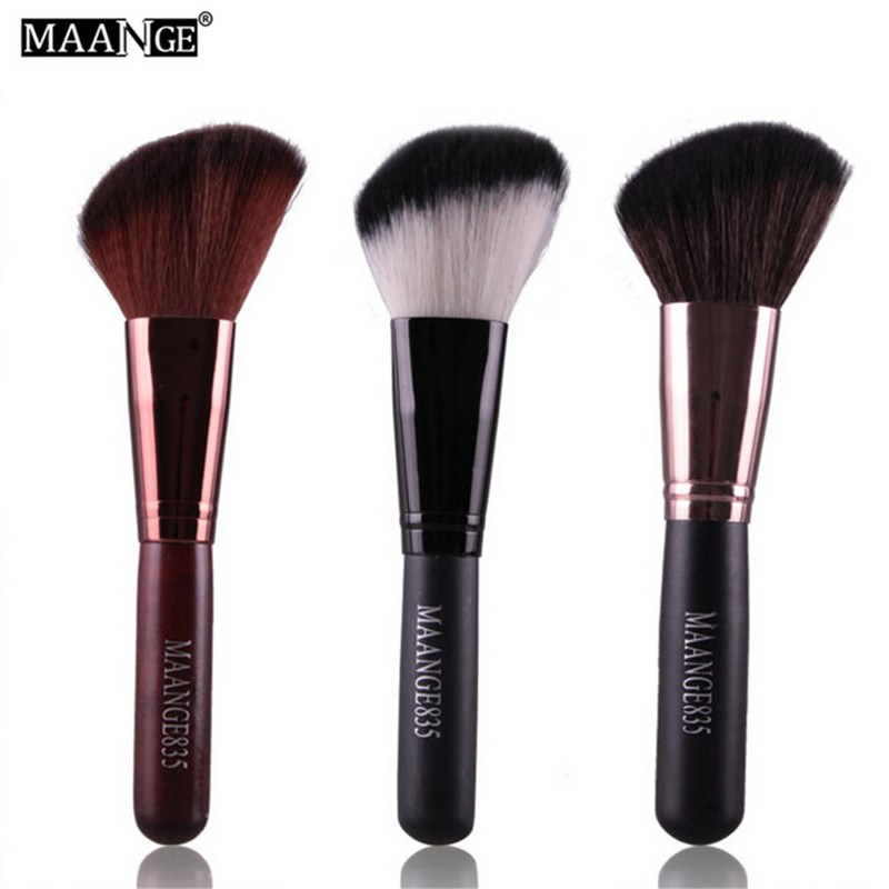 MAANGE 1 db kerek, szögletes felső sminkecset Power Foundation arcpirosító korrektor kontúrkeverő Highlight Cheek Brush Beauty Tool