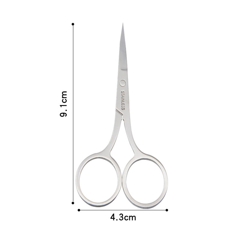 1 tk kulmukääride meik ripsmete trimmer näokarvade eemaldaja maniküüri kääridega küünenaha tööriist ilukäärid