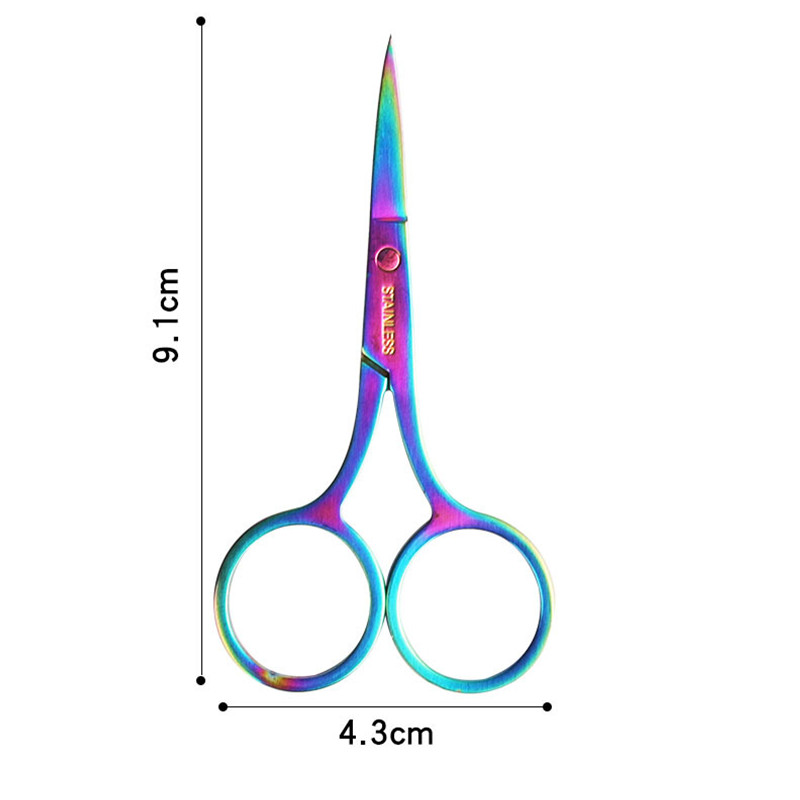 1 tk kulmukääride meik ripsmete trimmer näokarvade eemaldaja maniküüri kääridega küünenaha tööriist ilukäärid