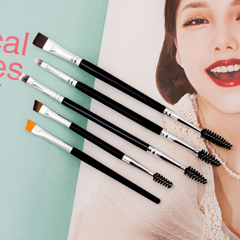 Szemöldök smink ecset Koreai szem kozmetika kiegészítők szemhéjfesték Szemceruza Szempilla ferde Szemöldökecsetek Professzionális szépségápolási eszközök