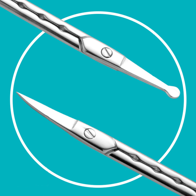 1PC Ножица за вежди Тример за вежди Мигли за вежди Ножица за коса в носа Ножица за маникюр от неръждаема стомана Резачка за нокти Грим