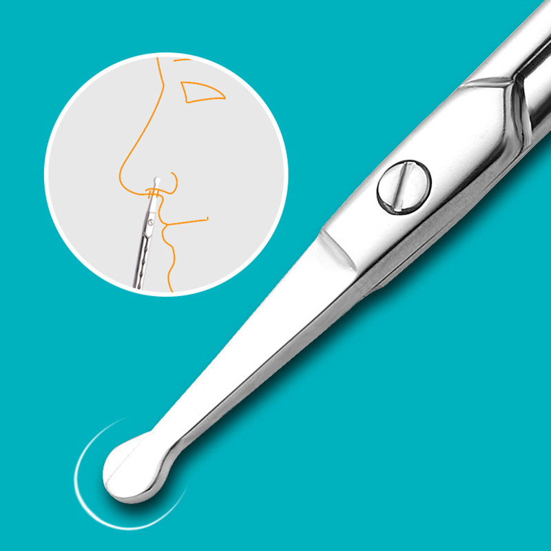 1PC Ножица за вежди Тример за вежди Мигли за вежди Ножица за коса в носа Ножица за маникюр от неръждаема стомана Резачка за нокти Грим