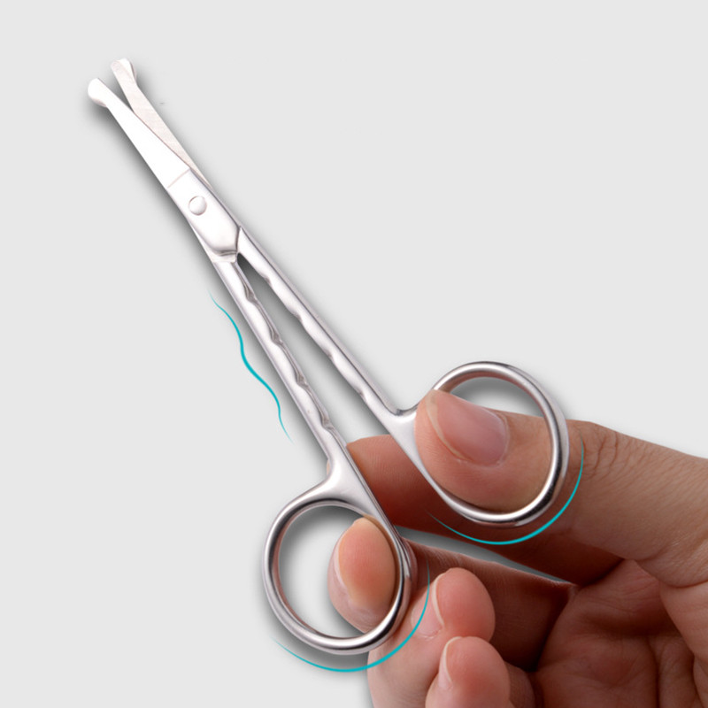 1PC Ножица за вежди Тример за вежди Мигли за вежди Ножица за коса в носа Ножица за маникюр от неръждаема стомана Резачка за нокти Грим