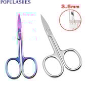 Foarfece pentru tunderea sprâncenelor 3,5 mm grosime din oțel inoxidabil Autocolante duble pentru pleoape Foarfece pentru machiaj Big Bend Beauty Tools Logo