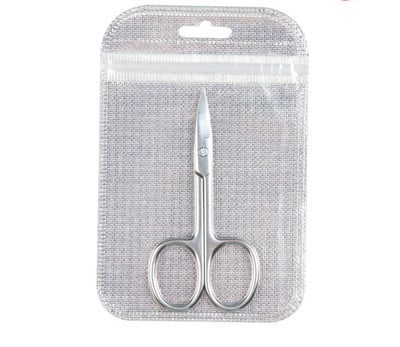 Foarfece pentru tunderea sprâncenelor 3,5 mm grosime din oțel inoxidabil Autocolante duble pentru pleoape Foarfece pentru machiaj Big Bend Beauty Tools Logo