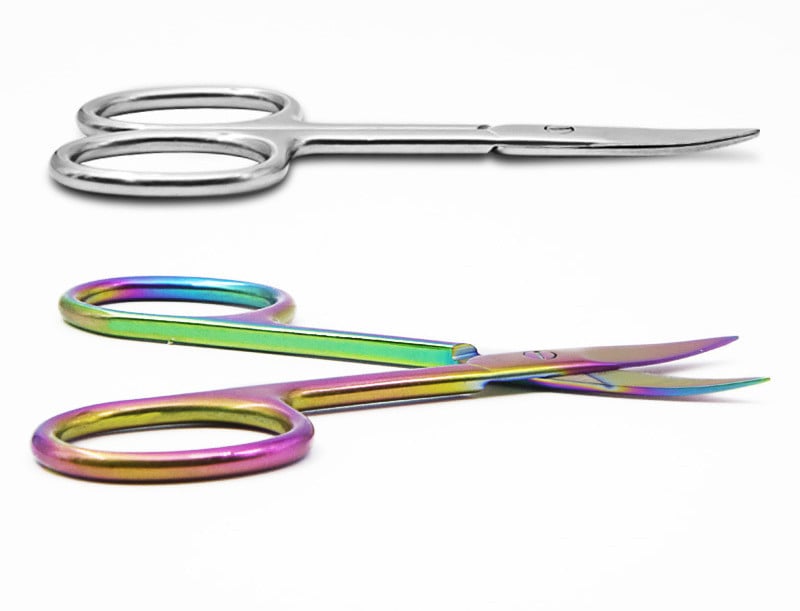 Foarfece pentru tunderea sprâncenelor 3,5 mm grosime din oțel inoxidabil Autocolante duble pentru pleoape Foarfece pentru machiaj Big Bend Beauty Tools Logo