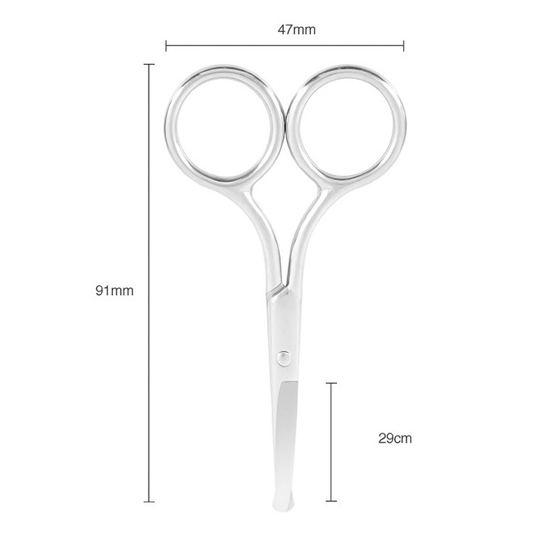 1 tk 3,5-tolline roostevabast terasest mini kaasaskantav kaardus kulmude vuntsid nina kõrva karvaeemaldaja käärilõikuri ohutusnõuanded