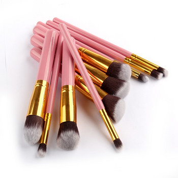 10 τμχ Επαγγελματικά πινέλα μακιγιάζ Eyeshadow Rouge Liquid Foundation Brushes Soft Synthetic Hair Brush Mini Kits Εργαλεία μακιγιάζ