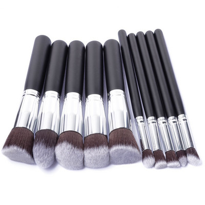 10 PCS Profesionālās aplauzuma otas Acu ēnas Rouge Liquid Foundation Brushes Mīkstas sintētiskas matu sukas Mini komplekti Aplauzuma rīki