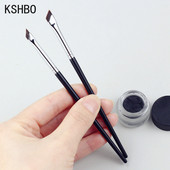 KSHBO 1/2 vnt. kampinis antakių šepetėlis, itin plonas akių pieštukas, makiažo šepetėlis Kosmetinis antakių pieštukas kreminis kontūras plokščias akių detalių šepetėlis