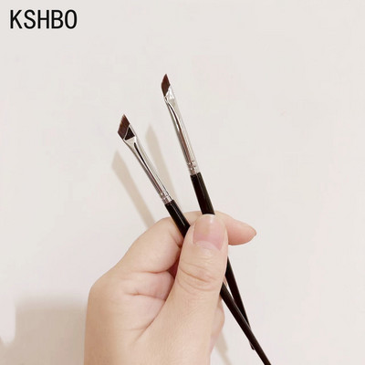 KSHBO 1/2 vnt. kampinis antakių šepetėlis, itin plonas akių pieštukas, makiažo šepetėlis Kosmetinis antakių pieštukas kreminis kontūras plokščias akių detalių šepetėlis