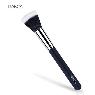 RANCAI 1 бр. Пълен размер Четка за пудра Blusher Contour Грижа за кожата Четка за пъстри черни влакна Козметичен грим Инструменти за красота