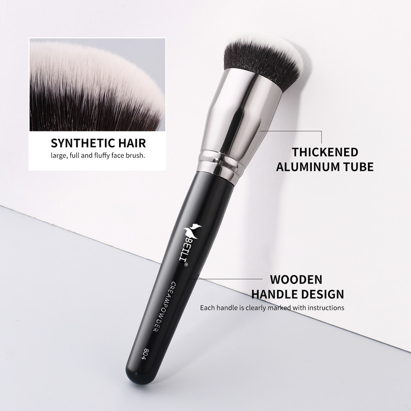 BEILI 1 bucată pensule de machiaj Pudră de păr sintetică Fond de ten Highlighter Fard de obraz Fard de obraz Perie profesională de machiaj
