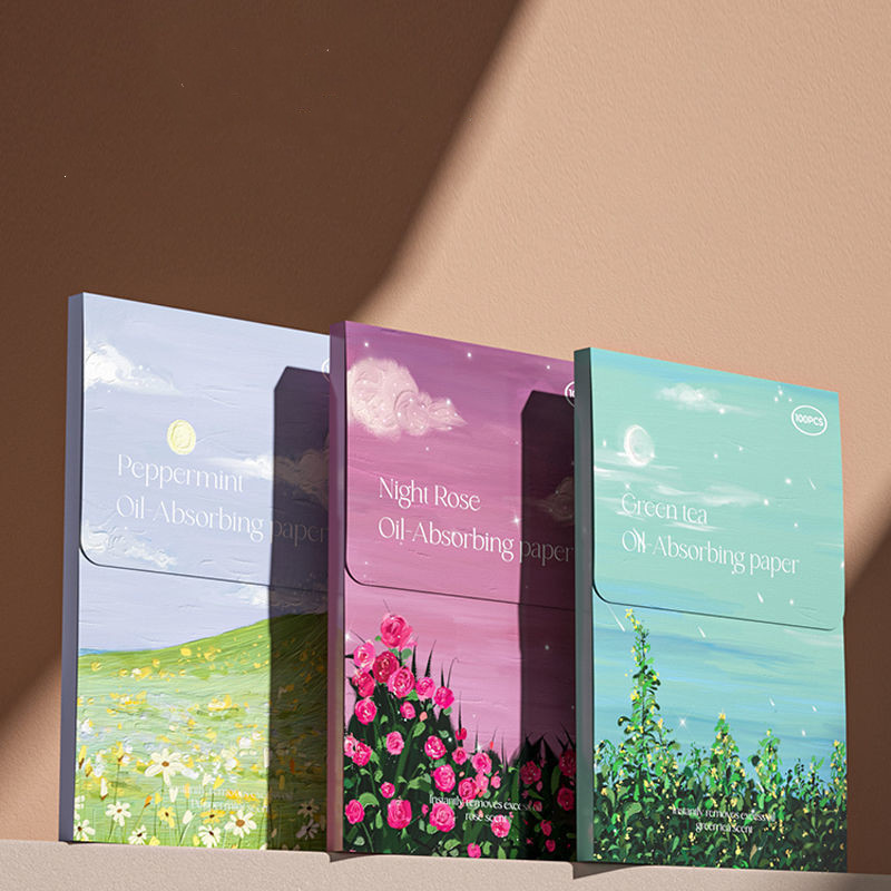 100 buc. ceai verde hârtie absorbantă facială șervețele pentru controlul uleiului foaie portabilă pentru bățare pentru față uleioasă țesături pentru maturi Accesorii de curățare
