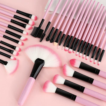 Ροζ Πινέλα Μακιγιάζ Σετ Concealer Soft Fluffy for Cosmetics Foundation Blush Powder Eyeshadow Kabuki Blending Makeup Beauty Tool