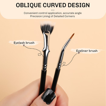 Bethy Beauty Eyeliner Brush Precision Angled Eyelash Brush Makeup For Liquid Powder Liner Συνθετικά μαλλιά Εργαλεία μακιγιάζ ματιών