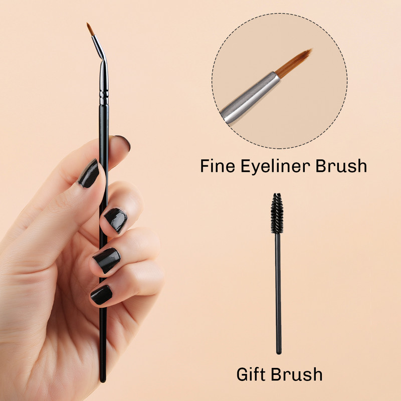 Bethy Beauty Eyeliner Brush Precíziós szögletes szempilla smink ecset folyékony púder béléshez szintetikus haj szem smink eszközök