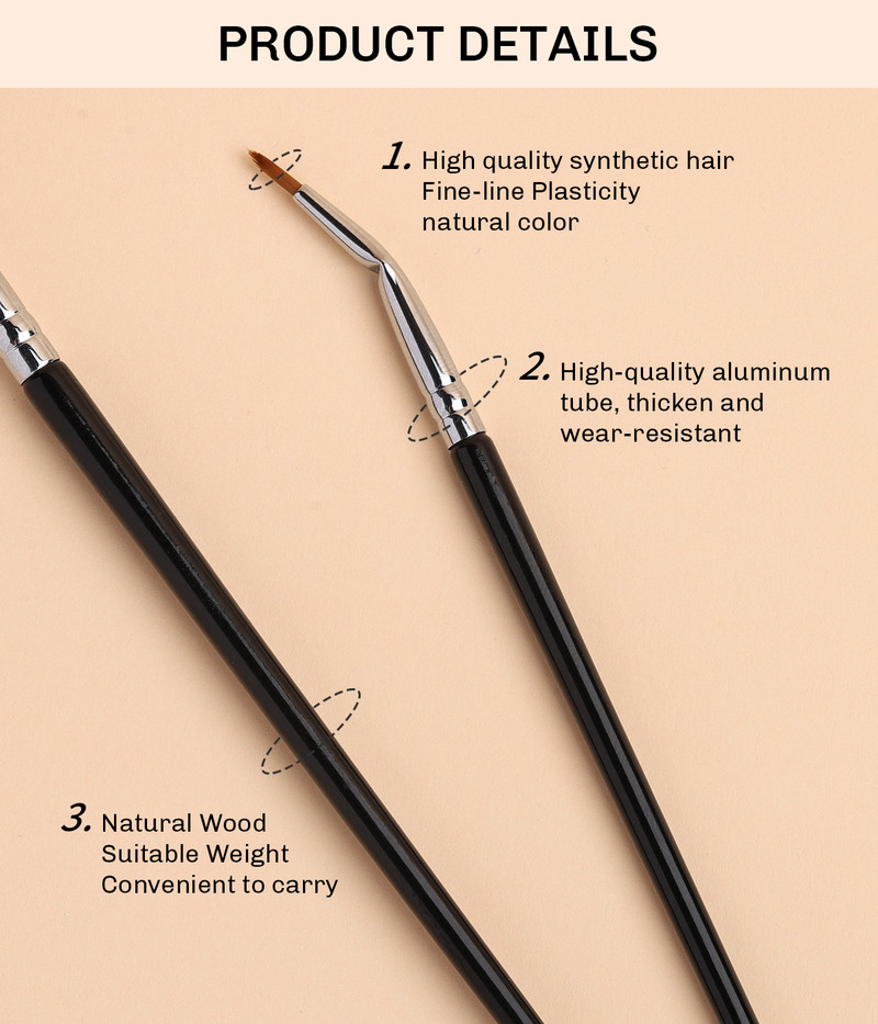 Bethy Beauty Eyeliner Brush Precíziós szögletes szempilla smink ecset folyékony púder béléshez szintetikus haj szem smink eszközök