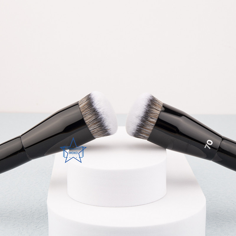 S70 Cremă pentru lustruirea fondului de ten Perie de machiaj Perie mare pentru fond de ten Păr sintetic Instrument profesional de machiaj pentru fond de ten pentru conturul feței