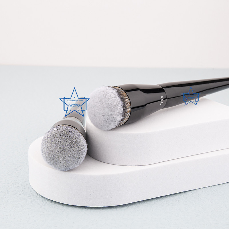 S70 Cremă pentru lustruirea fondului de ten Perie de machiaj Perie mare pentru fond de ten Păr sintetic Instrument profesional de machiaj pentru fond de ten pentru conturul feței