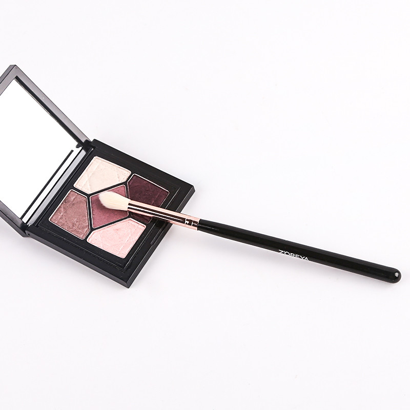 Zoreya Black Crease Pensule de machiaj Moale Păr Sintetic Set de machiaj portabil pentru fard de pleoape Perie de călătorie Instrumente cosmetice