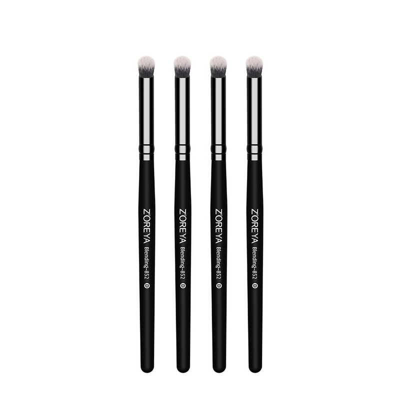 Zoreya Black Crease Pensule de machiaj Moale Păr Sintetic Set de machiaj portabil pentru fard de pleoape Perie de călătorie Instrumente cosmetice