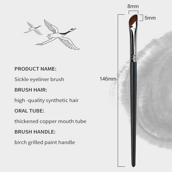 Bethy Beauty Eyeliner Brush Angled Eyelash Precision Makeup Brush For Liquid Powder Eye Brow Liner Liner Συνθετικά μαλλιά 2 τμχ