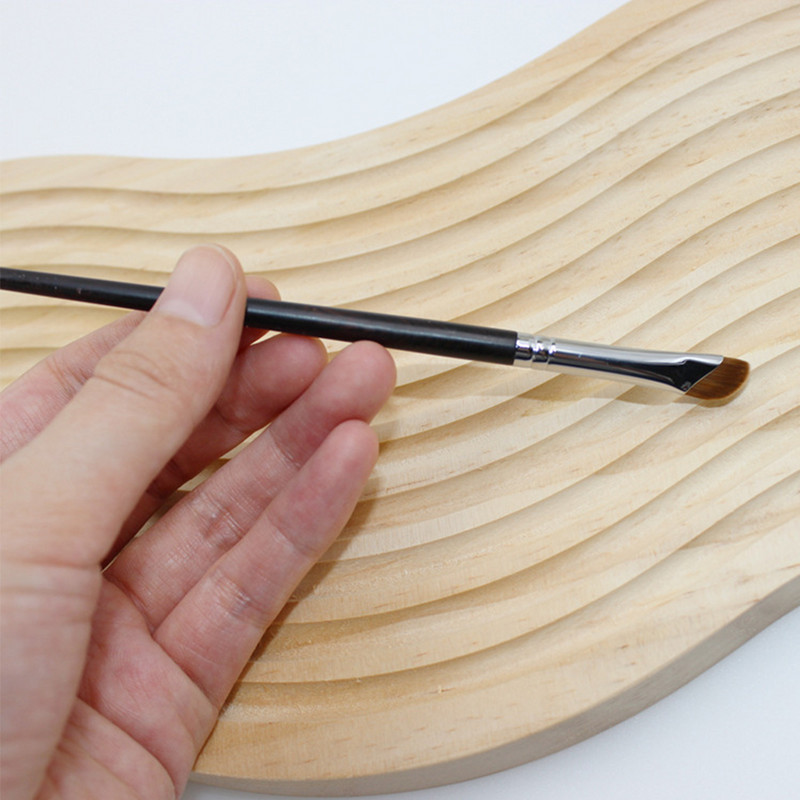 Bethy Beauty Четка за очна линия Наклонени мигли Прецизна четка за грим За течна пудра Очертание за вежди Синтетичен косъм 2бр.